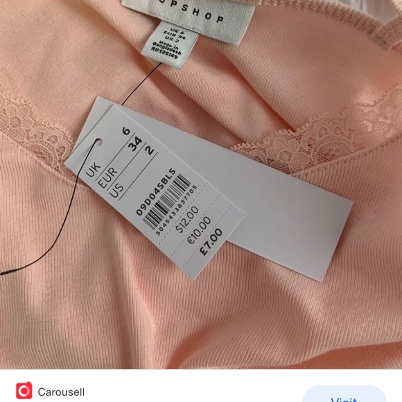 Nordstroms Top Shop Crop lace cami - Picture 3 of 3